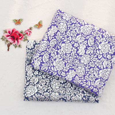 韓服の生地韓千知るバラ銀箔2種