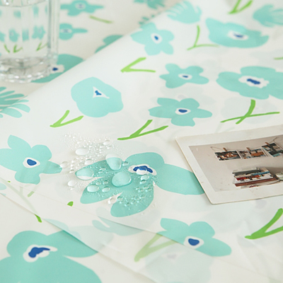 防水ポップコーンフラワーポリ防水布大幅フラワー016