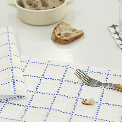 防水ブルーエドポリ防水布大幅パタン038