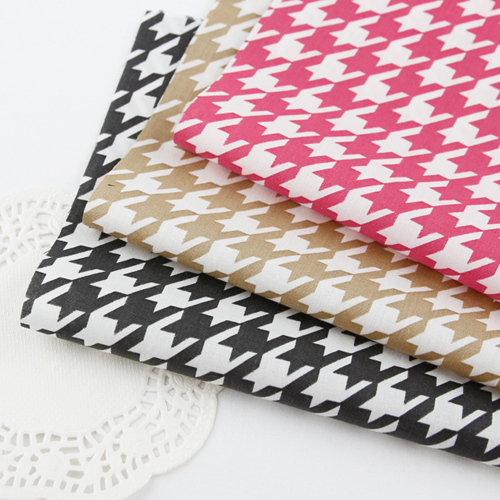 綿混ハウンドトゥースチェック3種