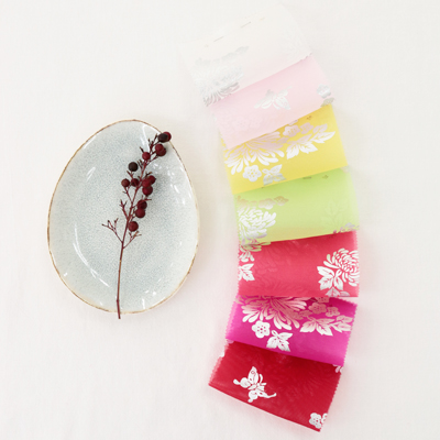 韓服生地銀箔生地人形子犬服韓服作り