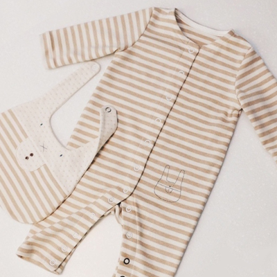 大幅オーガニック両面大丸7mmストライプ無地2種