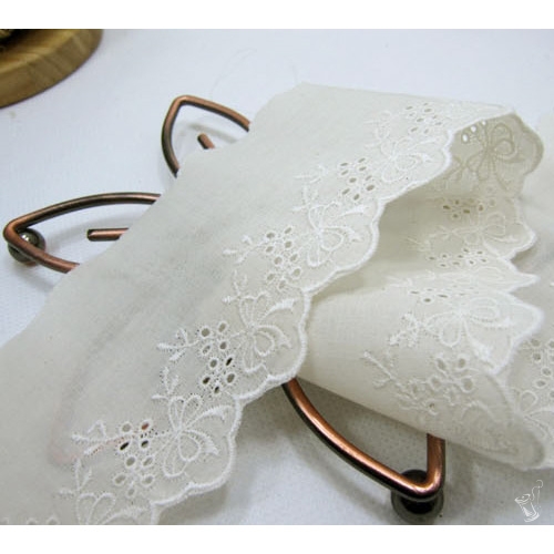 レース生地刺繍レース布綿042新リボン2種