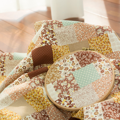 オックスフォードフラワー正方形パッチ2種