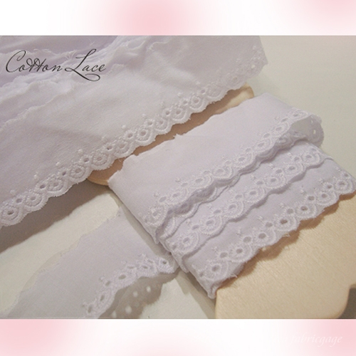 レース生地刺繍レース布綿048 オリーブ小白