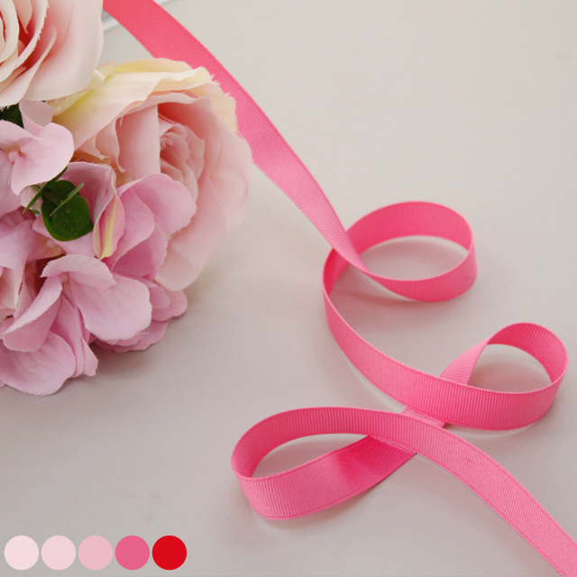 ゴルジリボン紐包装リボンテープ紐クラフトピンク15mm 5種