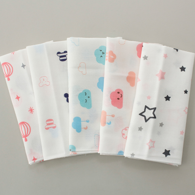 完成品）エンボスガーゼハンカチ（5種）NO.3