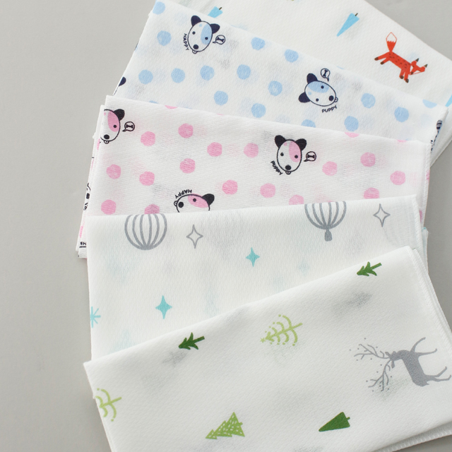 完成品)エンボスガーゼハンカチ(5種)NO.5