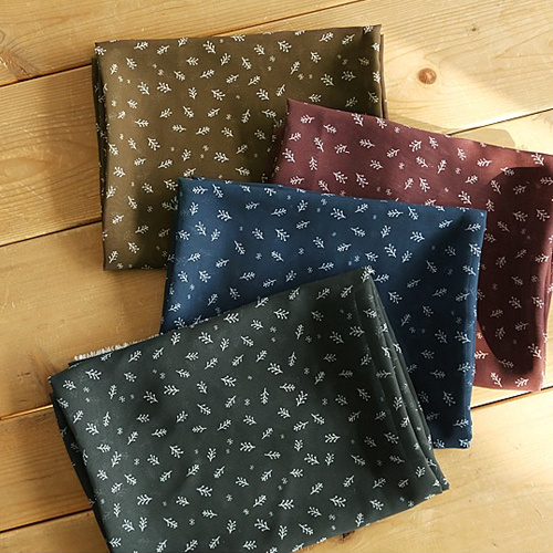 シーポン生地リーフ生地冬の葉大幅シーポンコットン4種