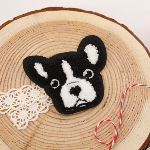 ぬいぐるみワッペンポーグルブルドッグ45