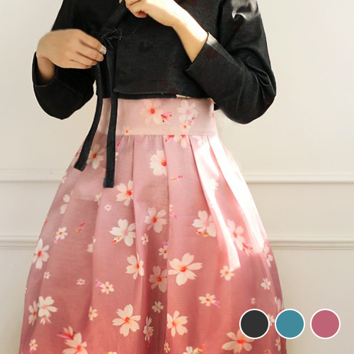 韓服生地花道ポリ韓千チョルリクフラワー花柄3種