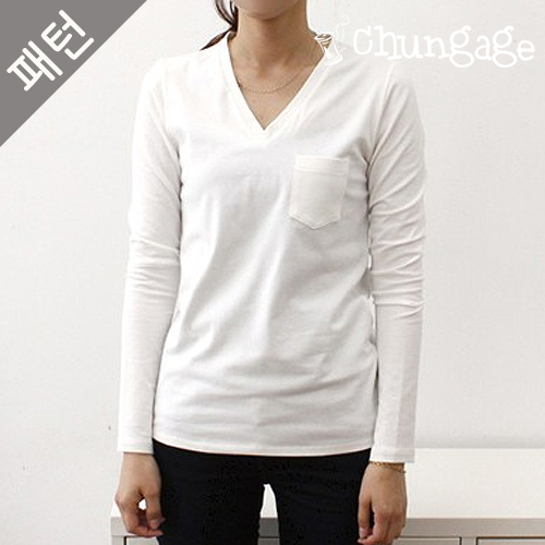 パタン女性のTシャツパタンVネックTシャツパタン服パタンP110