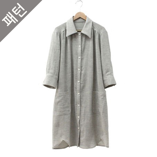 服を作る女性ロングシャツ作り衣類服パターンP106