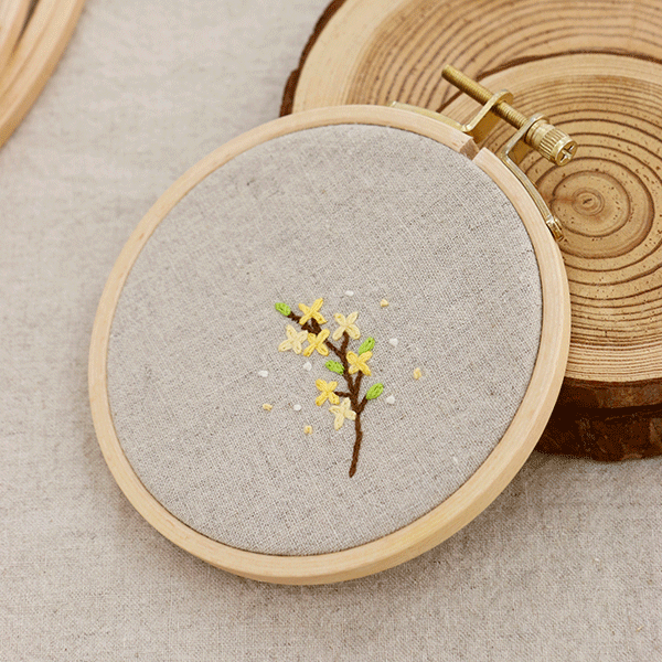 フランス刺繍枠プレミアム刺繍枠原木丸型枠1号11cm