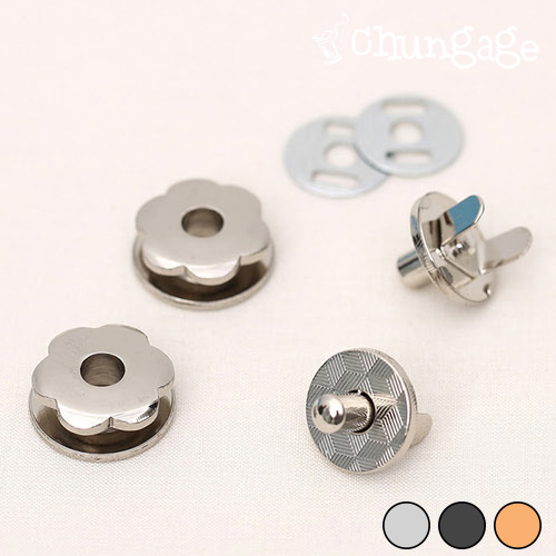 マグネットボタンバッグ おいしいフラワー17mm 3種