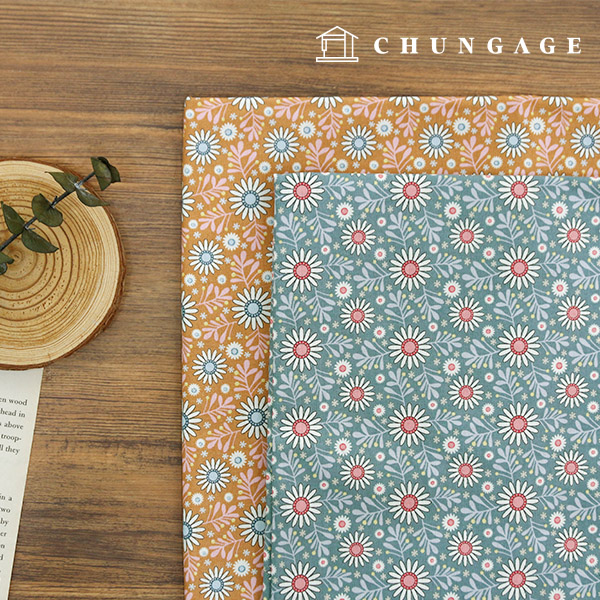 綿20水平織デイジー2種