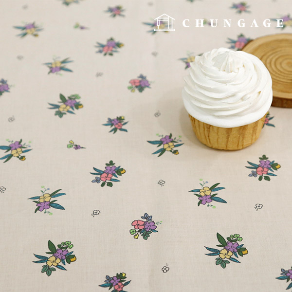 防水布花柄フラワー生地ラミネートTPU防水生地バリアサム