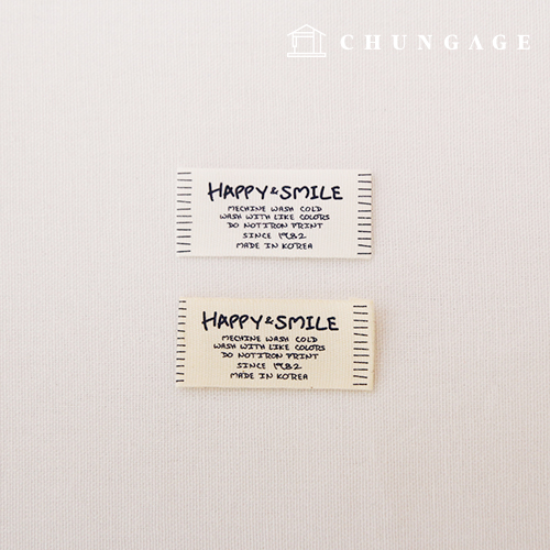綿ラベル両接ハッピー＆スマイル2種5個入りKL033