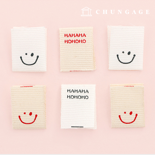 フィットラベル綿ラベル今日もスマイル子供ミニLB031 43403