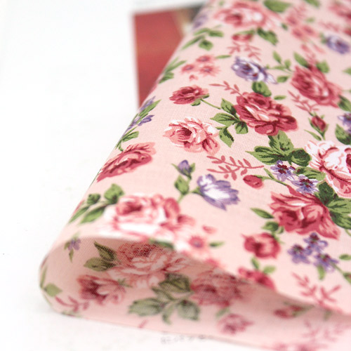 綿混のバラの花の3種ピンク2837