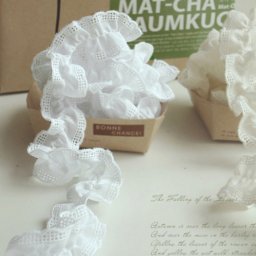 레이스원단 자수 레이스천 スカレット 4종