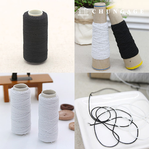 エラスティックラバールームブラックホワイトプリーツミシンミシン