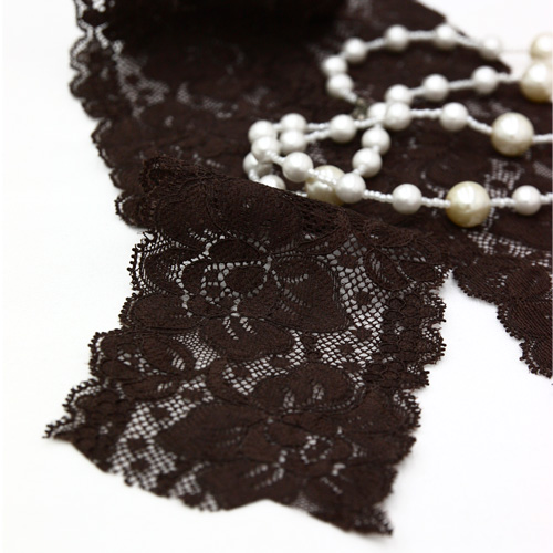 レース生地メッシスパンレース布12色ブラウン