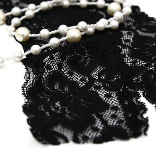 レース生地メッシスパンレース生地12色ブラック