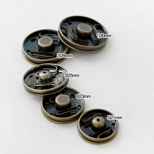 スナップボタンブロンズ2個21mm