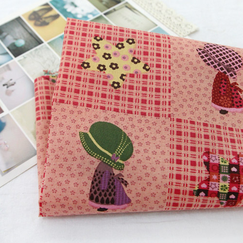 綿混カントリー披露ネットパッチ3種られたピンク2806