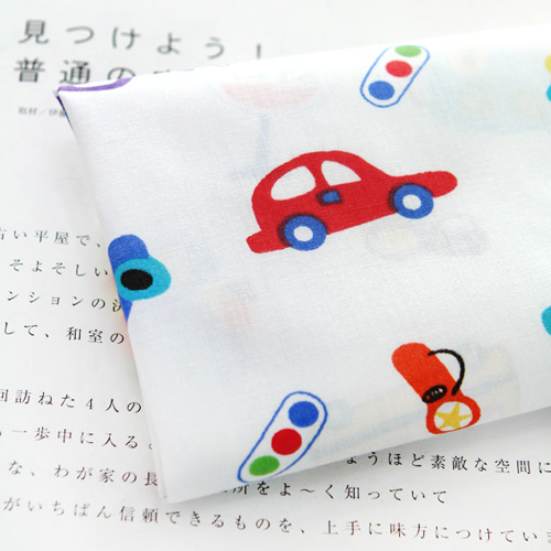 綿混自動車アンドバス4種2812ホワイト