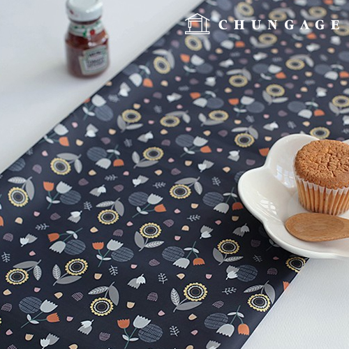 防水ローリーサニーポリ防水布大幅フラワー227