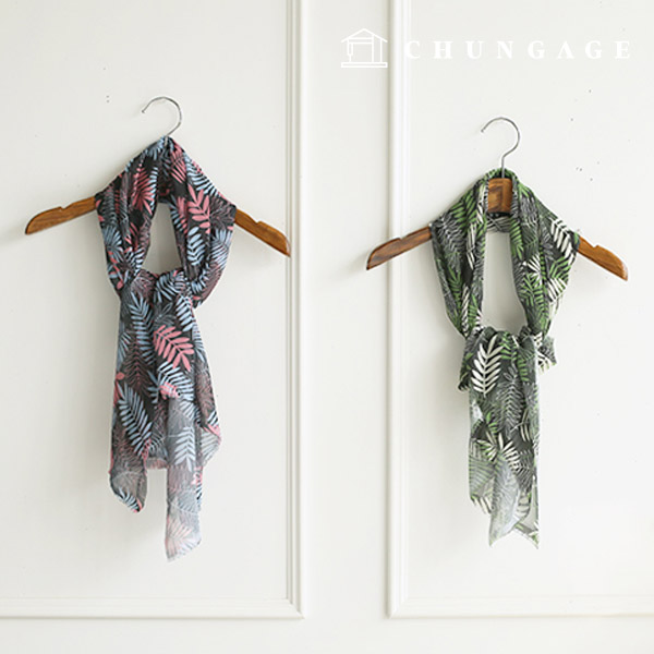 シーポン生地モダンリーフ広幅シーポン生地2種