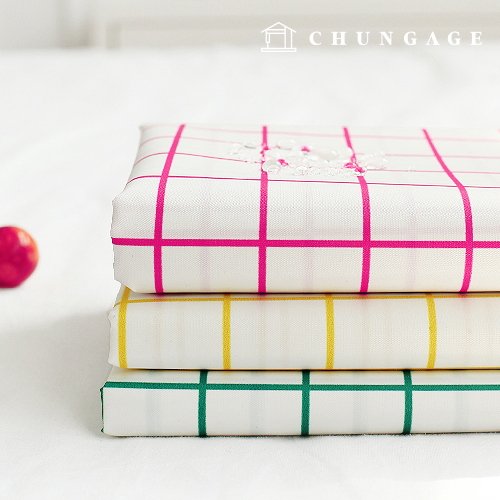 防水北欧チェックポリ防水布大幅パタン3種