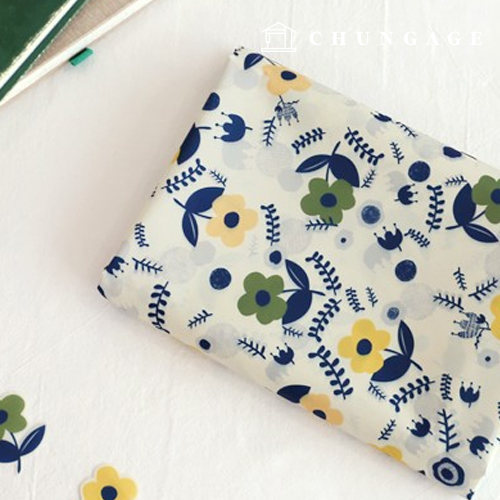 防水マロニエポリ防水布大幅フラワー201