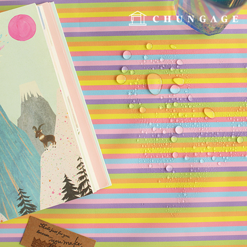 防水布レインボーポリ防水布大幅ストライプ139