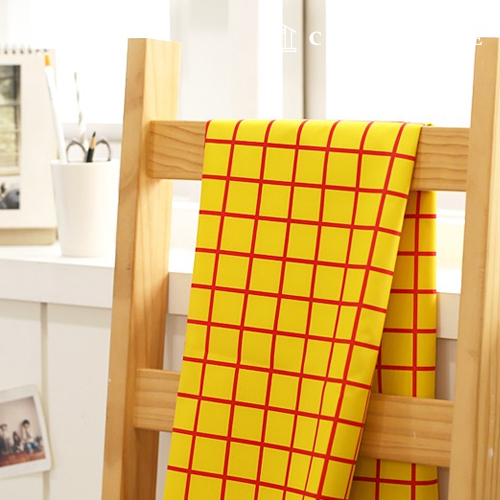 防水イエローチーズポリ防水布大幅チェック145