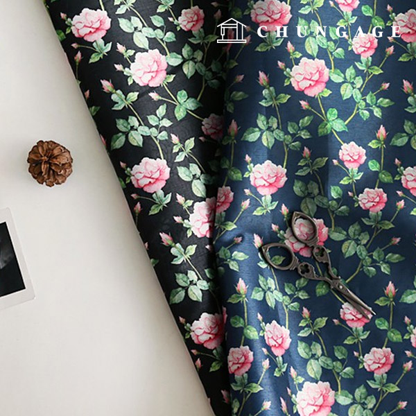 韓服の生地の花の香りポリ韓千チョルリクフラワー花柄2種