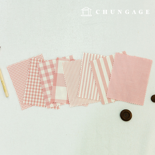 面チェック生地20数ぼかし解除無知ストライプギンガムチェックコットンインディピンク8種