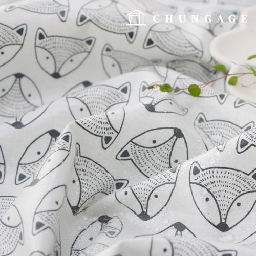 防水布アニマルキツネ動物生地ラミネートTPU防水ファブリックキツネキツネ
