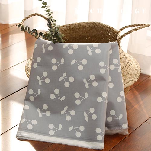 防水布北欧チェリー生地ラミネートTPU防水生地チェリーボンボン