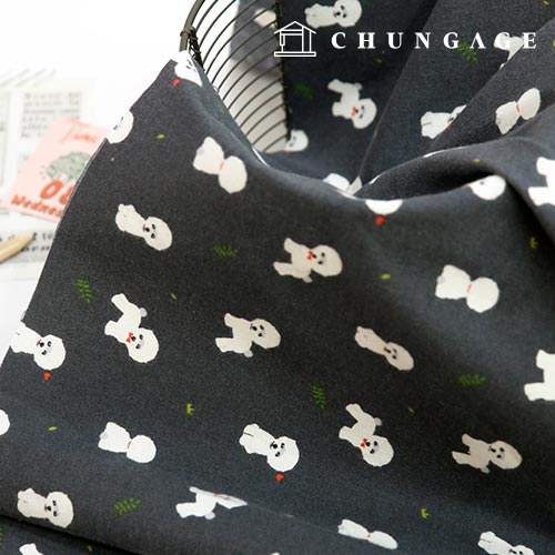 綿起毛生地極細四川子犬20数バービション