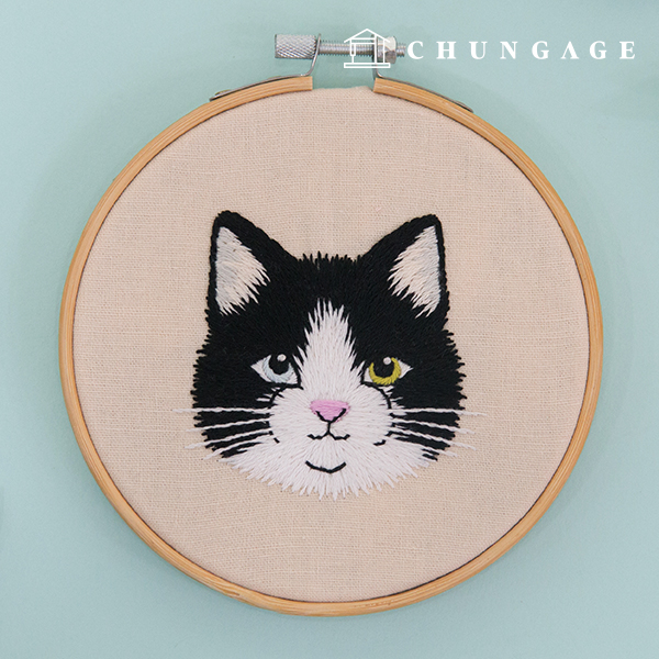 フランス刺繍パッケージDIYキット猫キャッツレオンCH511385