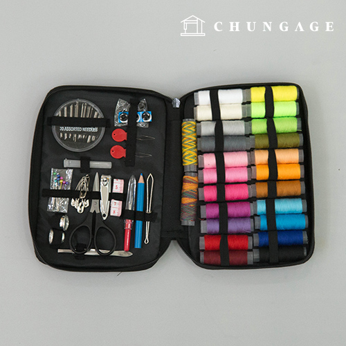 반짇고리함 바느질세트 携帯用 실바늘세트 재봉실 쪽가위