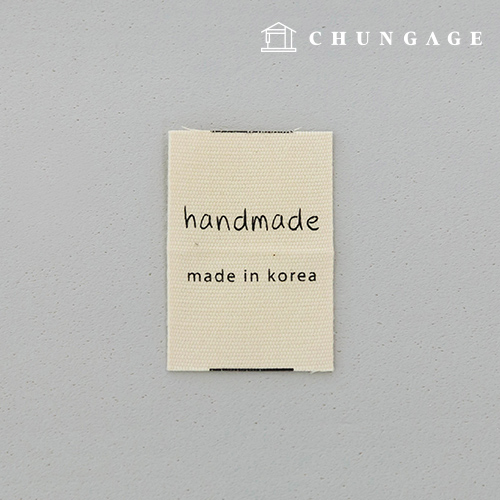 フィットラベル綿ラベル手書きハンドメイドナチュラル5個入りKL054