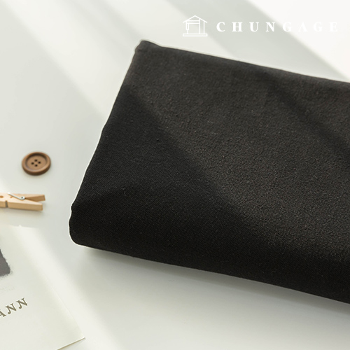 TRオックスフォード起毛生地無地ブラック