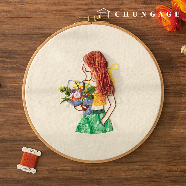 フランス刺繍パッケージDIYキット赤毛少女CH511521