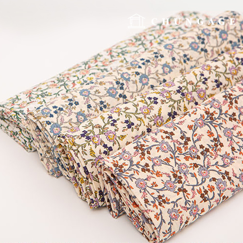 綿100大幅ベラルーシの花4種