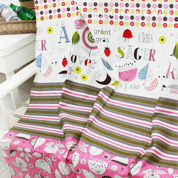 オックスフォード生地コットン20カウント愛いっぱいガーデンピンク