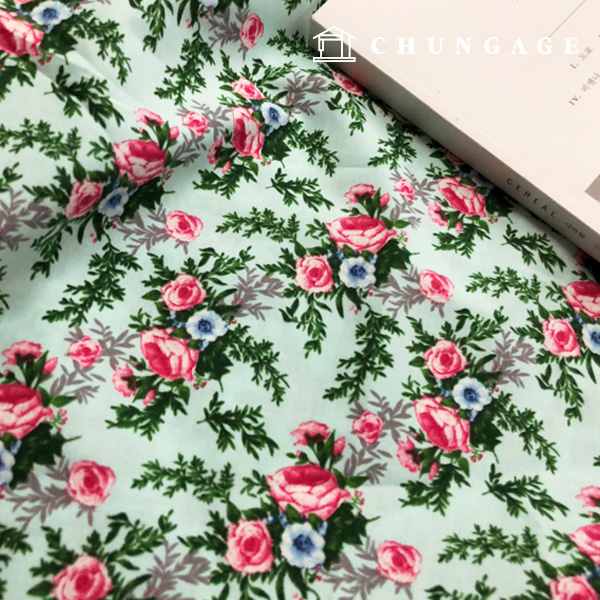 コットン生地 コットン20カウント 広幅アップルミント